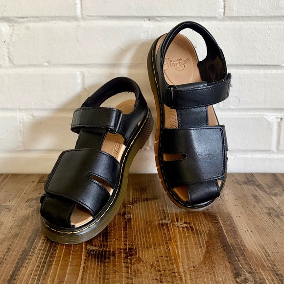 Dr. Martens MOBY II LEATHER VELCRO SANDALS in Black, EUC! WOMEN’S SZ 5 - Picture 8 of 8